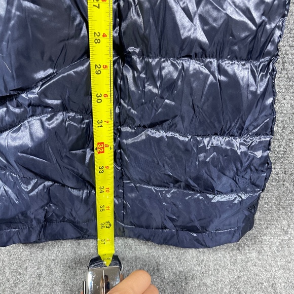 NWT ANDREW MARC Navy Blue Packable Goose Down Long Puffer Coat Womens XL #1247 - Picture 11 of 12
